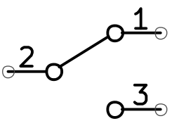Symbool SPDT switch